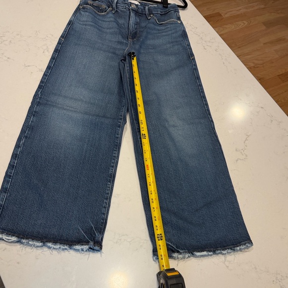 Good American Palazzo Crop Blue Wide Leg Denim - Picture 9 of 10